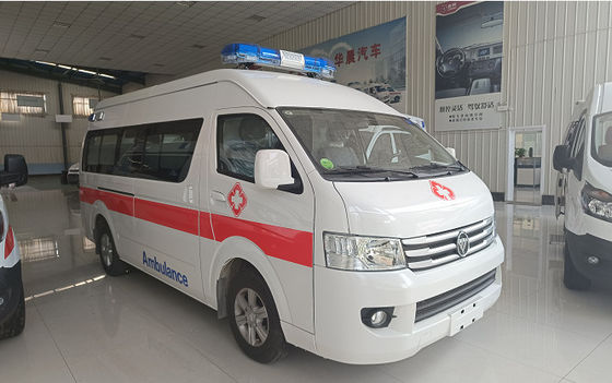 İyi bir fiyat. Futian Acil Tıbbi Ambulans 4×2 8 kişilik benzinli arka sürücü çevrimiçi