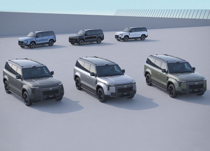 Plug In Extended Range Hibrit Araç Otomobil Büyük SUV Dört Tekerlekli Sürüş 13