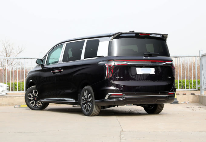 Siyah Hongqi 7 kişilik minivan MPV lüks iş karşılama arabası 4